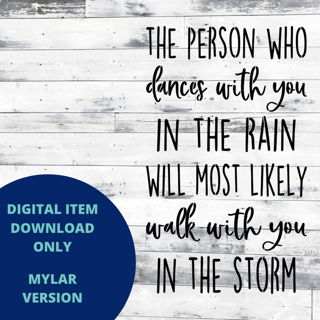 The person who dances with you MYLAR SVG